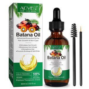 Batana Hair Growth Oil - 60ml Organic Formula for Strengthening, Thickening